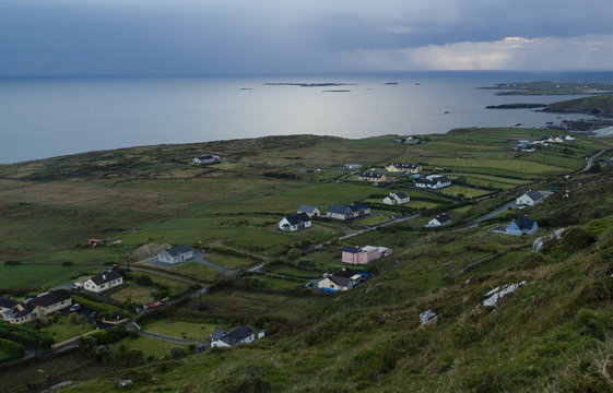 Irish landscape inside of national park on Ring Kerry road, Irel