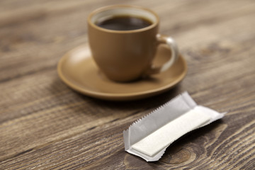 Coffee cup on a wooden table