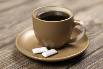 Coffee cup on a wooden table