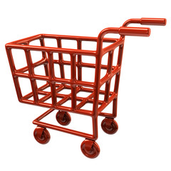 Orange shopping cart