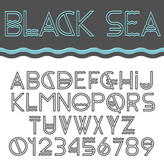 Vector set of Alphabet letters and numbers