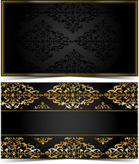 Gold and black cards