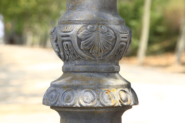 detail hir lamp with forged