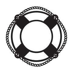 Fototapeta premium Life buoy on white background