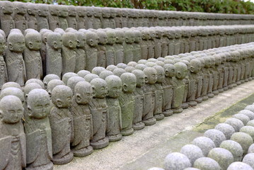 Monks in row