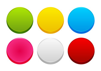 Set of round buttons