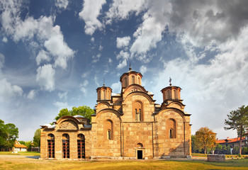 Church of Serbian orthodox monastery, Gracanica, Kosovo, UNESCO