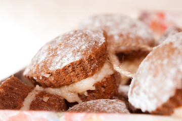 chocolate cake with cream