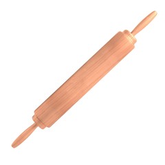 realistic 3d render of rolling pin