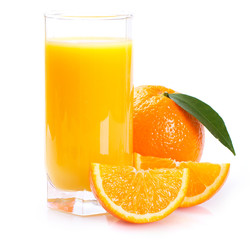 Fresh orange with juice