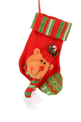 Decorative christmas sock with deer.