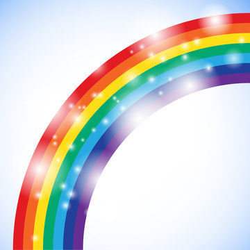 Rainbow illustration with space for your business message