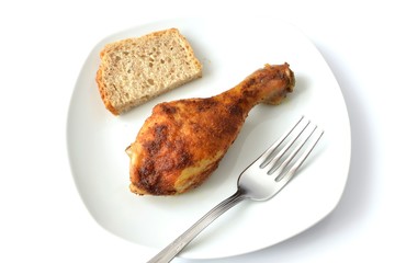 Leg with grilled chicken