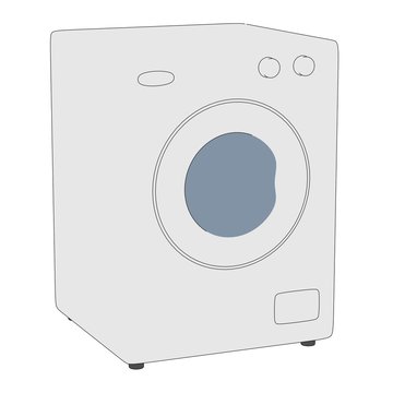 cartoon image of wash machine