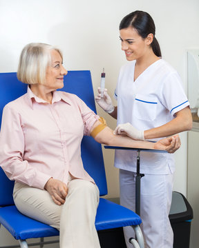 Businesswoman Undergoing Blood Test
