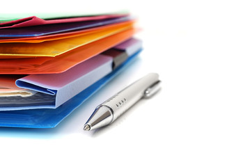accounting concept with files and folders