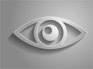 3d Vector illustration of a eye icon