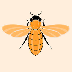 Background with stylized bee.