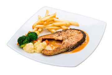Salmon steak