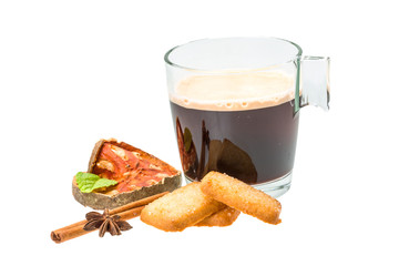 Dutch cookies with coffee
