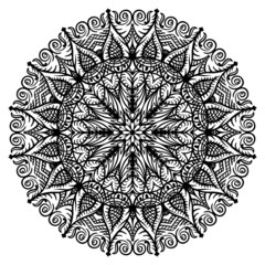 traditional style ethnic round ornamental pattern