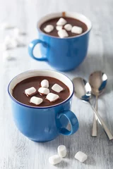 Foto auf Acrylglas Schokolade heiße Schokolade mit Mini-Marshmallows