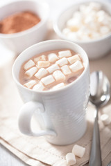 hot chocolate with mini marshmallows