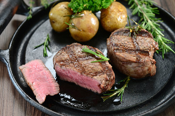 Fillet of beef roasted