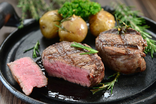 Fillet of beef and potatoes