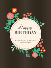 Fototapeta na wymiar Happy Birthday card design