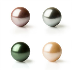 set of pearls of different colors