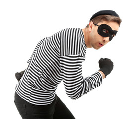 Thief isolated on white