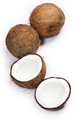 Fototapeta na wymiar Kokosy na białym tle