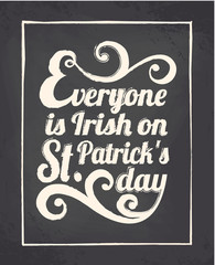 Chalkboard St. Patrick's Day Design