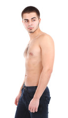 Fototapeta premium Handsome young man isolated on white