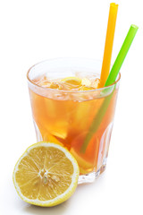 Fresh cocktail with lemon