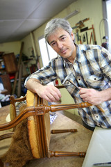 Portrait of craftsman in workshop