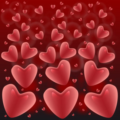 pioggia di cuori
