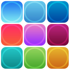 Apps color circle smoth icon set