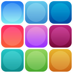 Apps color circle smoth icon set