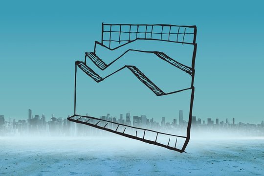 Composite image of data analysis doodle