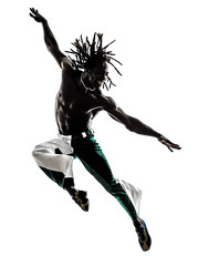  black man dancer dancing jumping  silhouette
