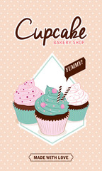 Vector Cupcakes Invitation
