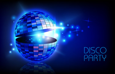 Disco ball. Disco background