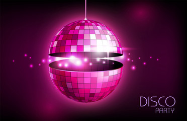 Disco ball. Disco background