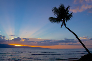 Island Sunset and God Beams