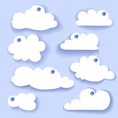 Paper Speech Bubble. Cloud sticker