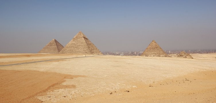 The Pyramids of Giza, Cairo, Egypt.