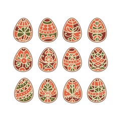 Traditional Easter Eggs Set