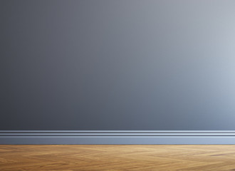 Fototapeta premium gray wall and wood floor
